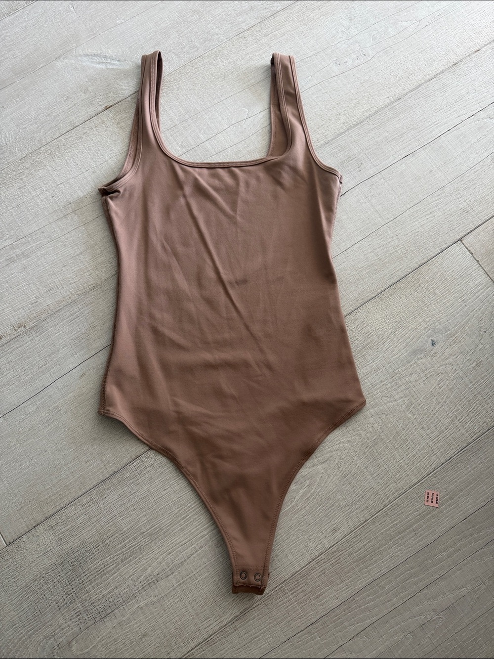 Abercrombie & Fitch Tan Seamless Scoop Neck bodysuit